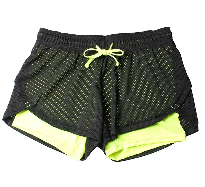 Schnelltrocknende Trainingsshorts für Fitness, Laufen & Strand Gelb